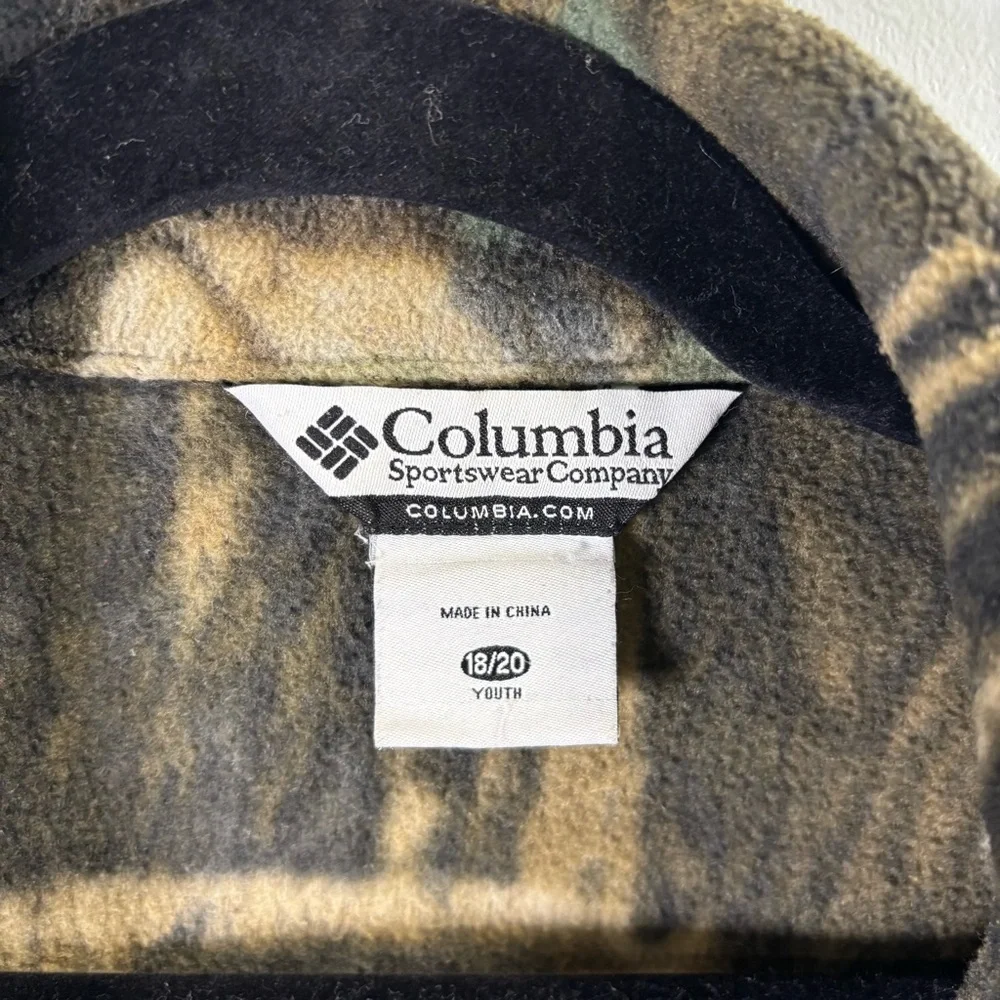 Columbia Youth Camouflage Fleece‎ Jacket Sz 18/20